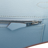 Hermes Birkin Sellier 25 Bleu Brume Epsom Palladium Hardware
