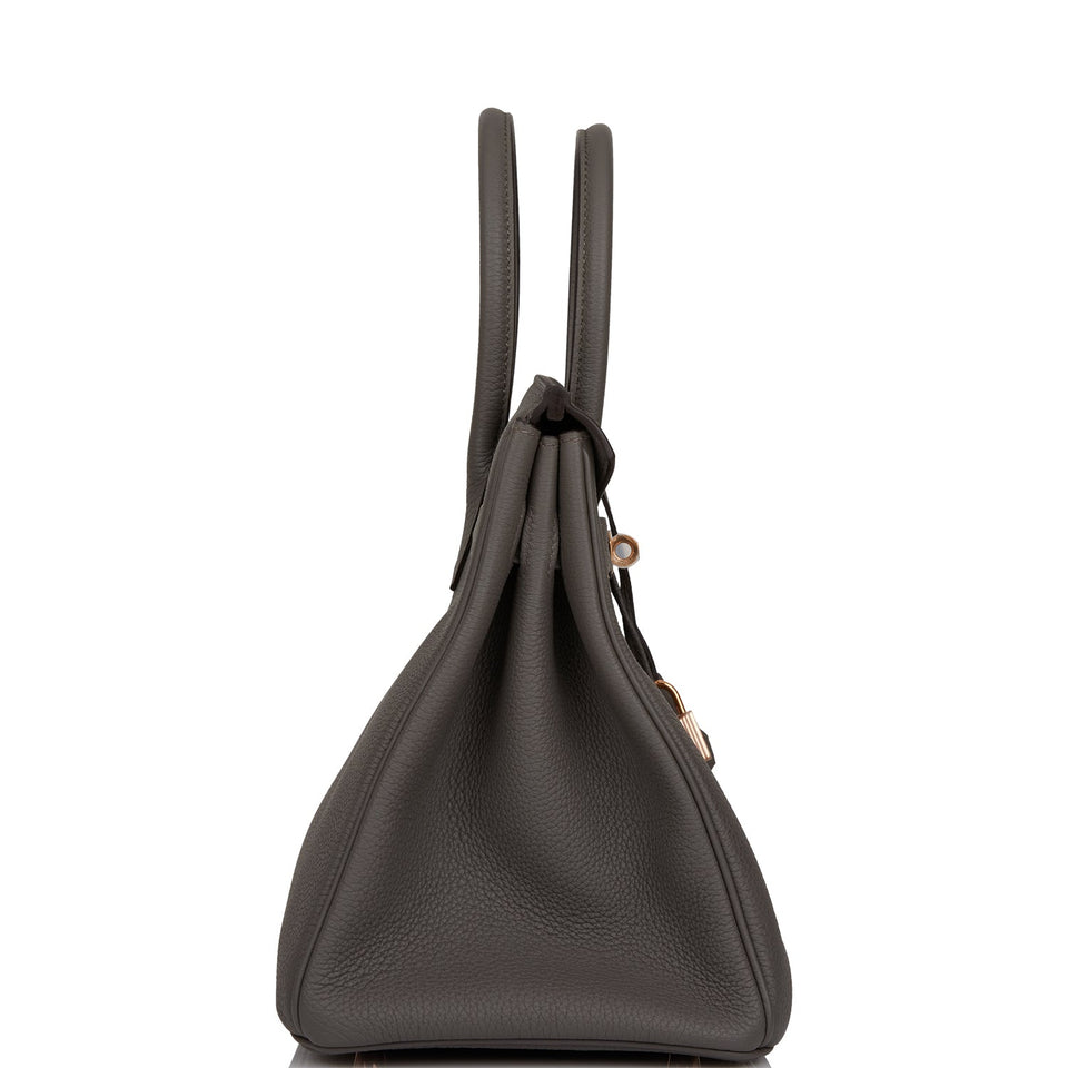 Hermes Birkin 30 Etain Togo Rose Gold Hardware