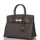 Hermes Birkin 30 Etain Togo Rose Gold Hardware