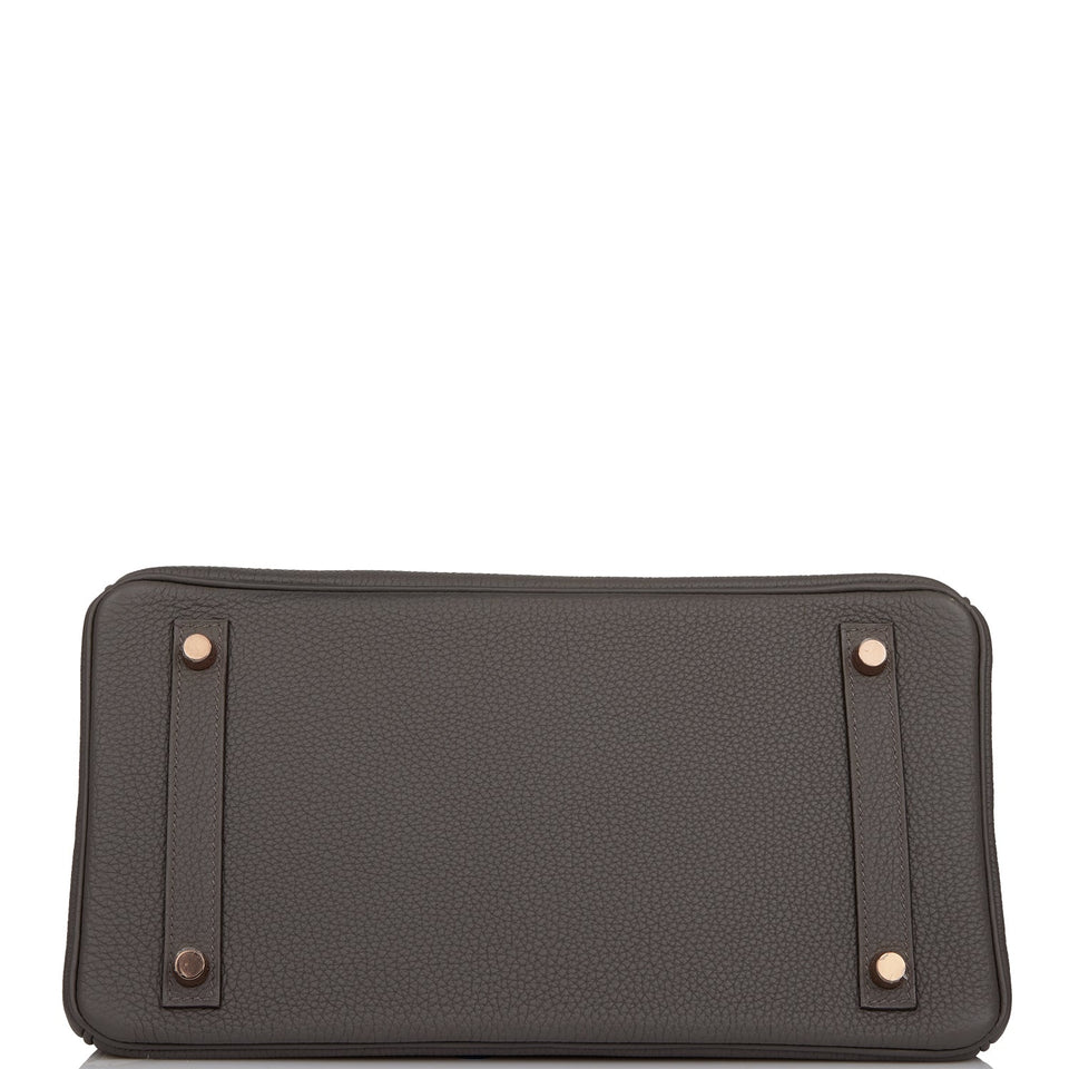 Hermes Birkin 30 Etain Togo Rose Gold Hardware