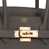 Hermes Birkin 30 Etain Togo Rose Gold Hardware