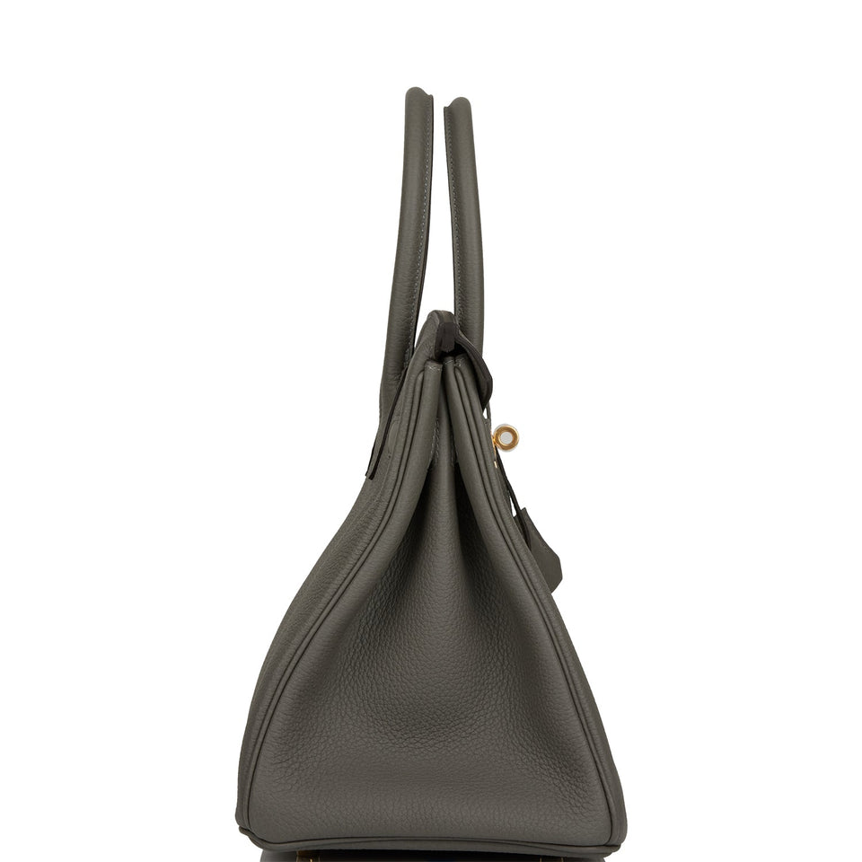 Hermes Birkin 30 Gris Meyer Togo Gold Hardware