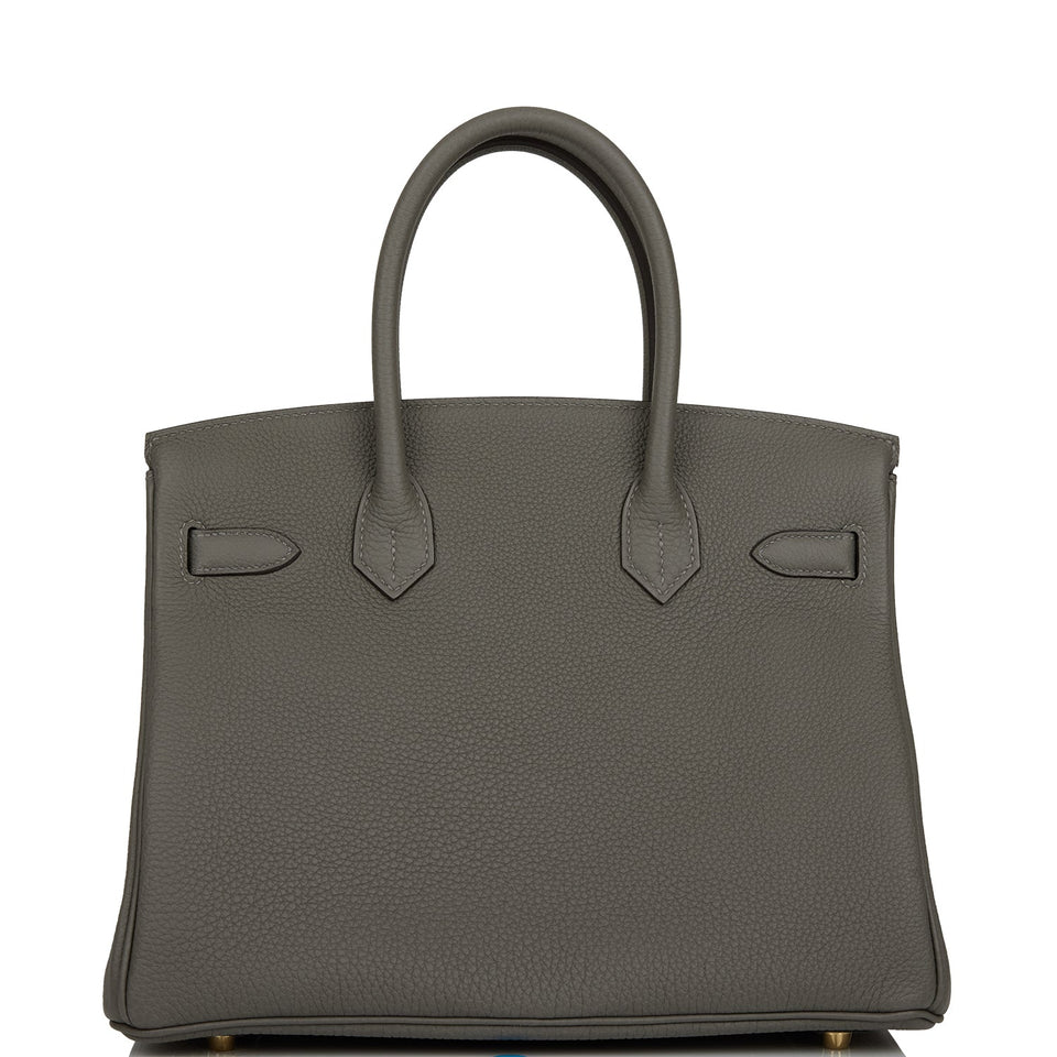 Hermes Birkin 30 Gris Meyer Togo Gold Hardware