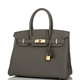 Hermes Birkin 30 Gris Meyer Togo Gold Hardware