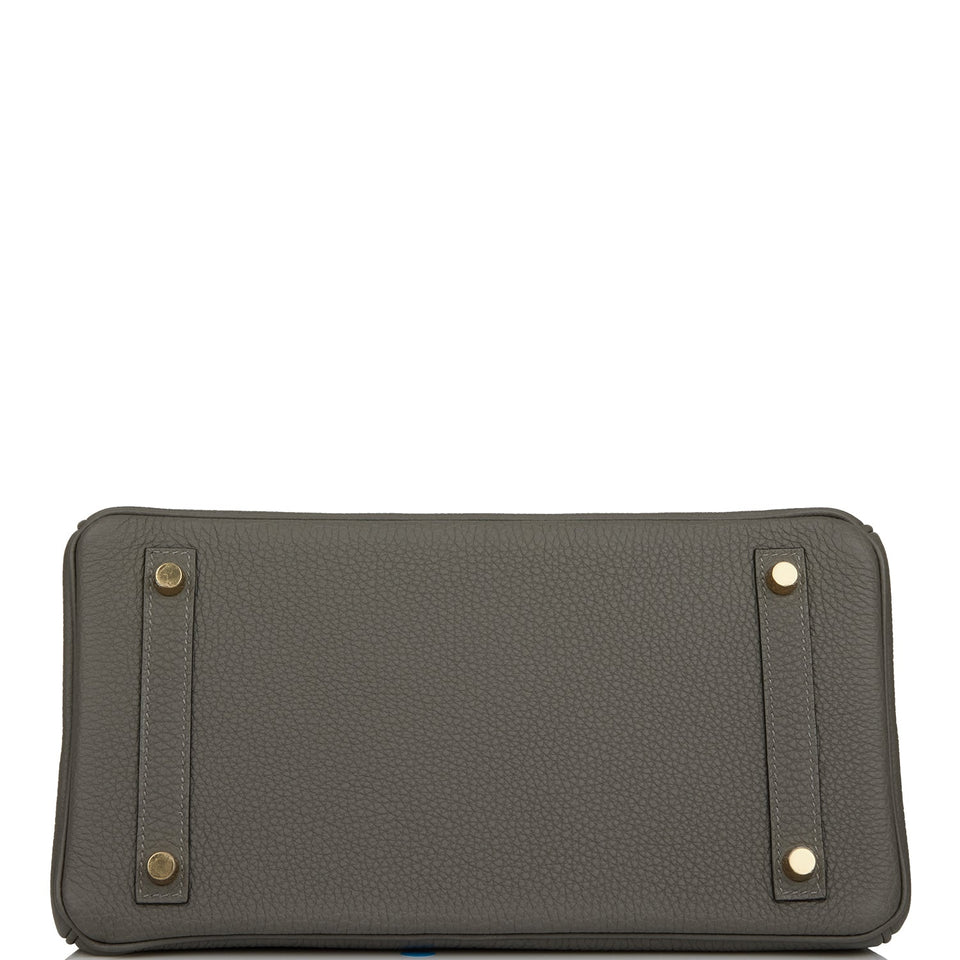 Hermes Birkin 30 Gris Meyer Togo Gold Hardware