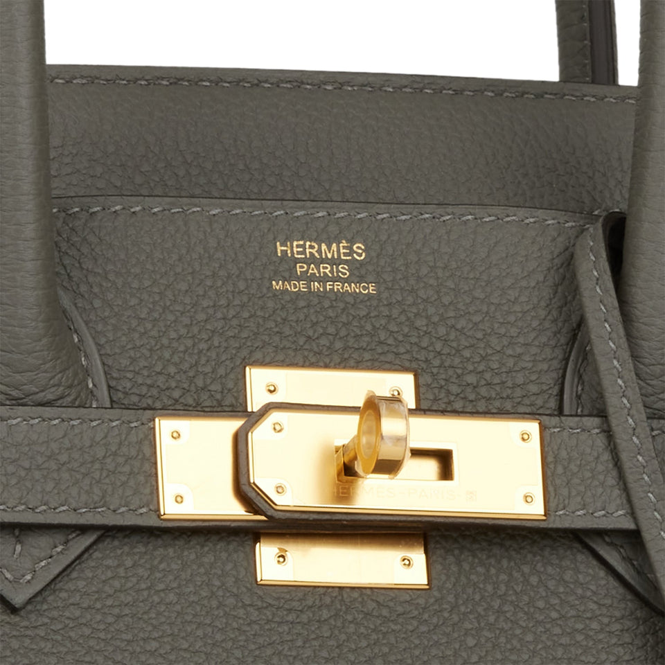 Hermes Birkin 30 Gris Meyer Togo Gold Hardware