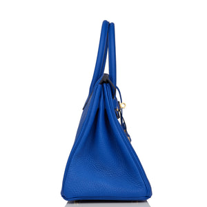 Hermes Birkin 30 Bleu Royal Togo Gold Hardware
