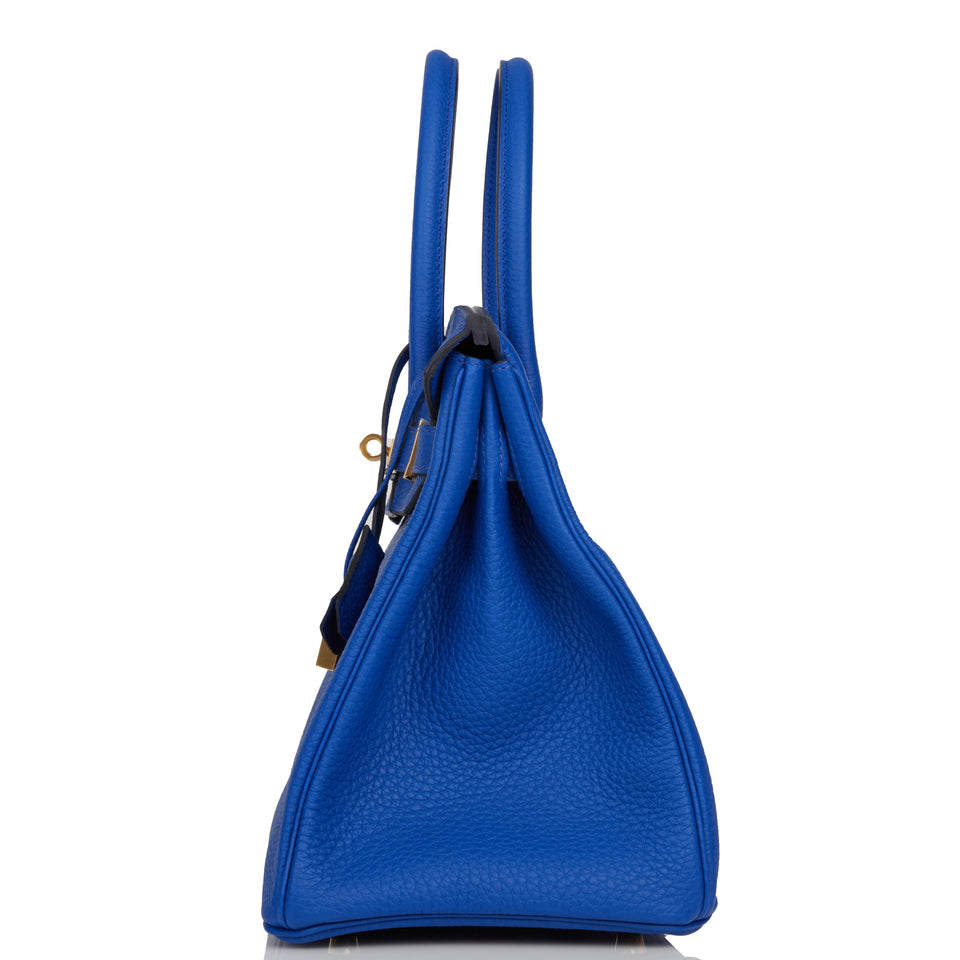 Hermes Birkin 30 Bleu Royal Togo Gold Hardware