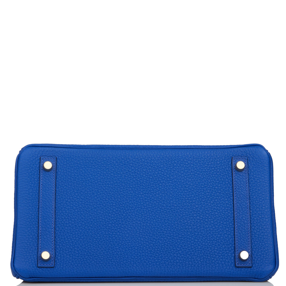 Hermes Birkin 30 Bleu Royal Togo Gold Hardware