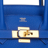 Hermes Birkin 30 Bleu Royal Togo Gold Hardware