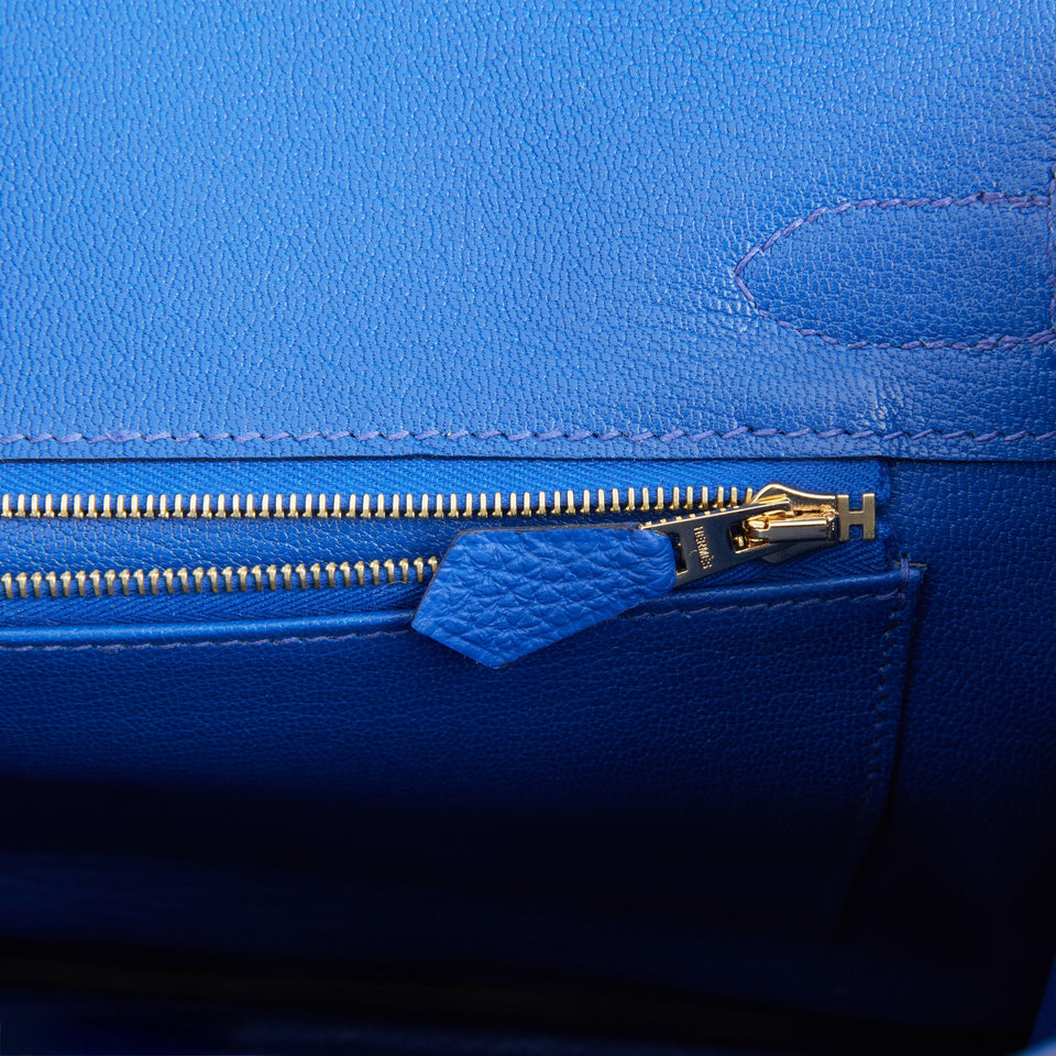 Hermes Birkin 30 Bleu Royal Togo Gold Hardware