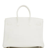 Hermes Birkin 35 White Clemence Palladium Hardware