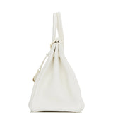Hermes Birkin 35 White Clemence Palladium Hardware