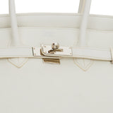 Hermes Birkin 35 White Clemence Palladium Hardware