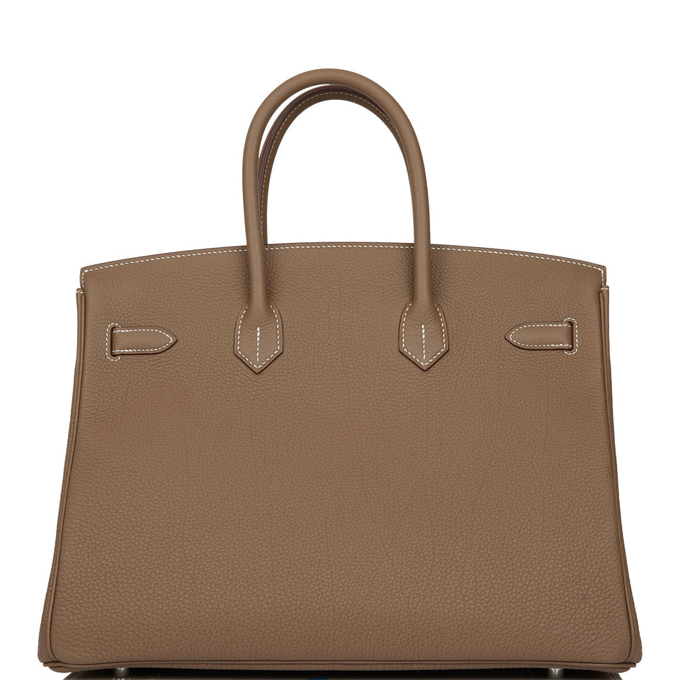 Hermes Birkin 35 Etoupe Togo Palladium Hardware