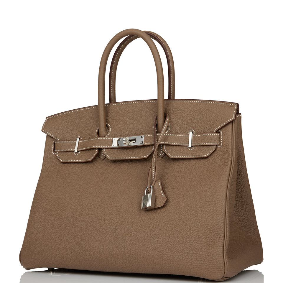 Hermes Birkin 35 Etoupe Togo Palladium Hardware