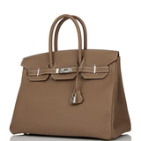 Hermes Birkin 35 Etoupe Togo Palladium Hardware