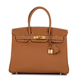 Hermes Birkin 30 Gold Togo Gold Hardware