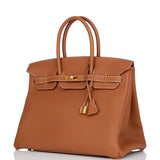 Hermes Birkin 35 Gold Togo Gold Hardware