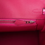 Hermes Birkin 25 Rose Mexico Shiny Porosus Crocodile Palladium Hardware