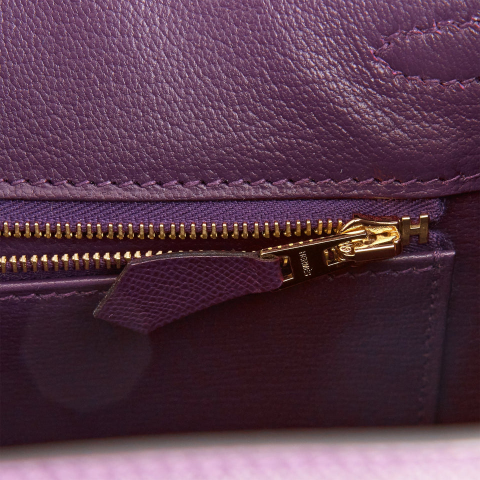 Hermes Birkin Sellier 25 Cassis Veau Madame Gold Hardware