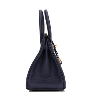 Hermes Birkin 30 Bleu Nuit Togo Gold Hardware