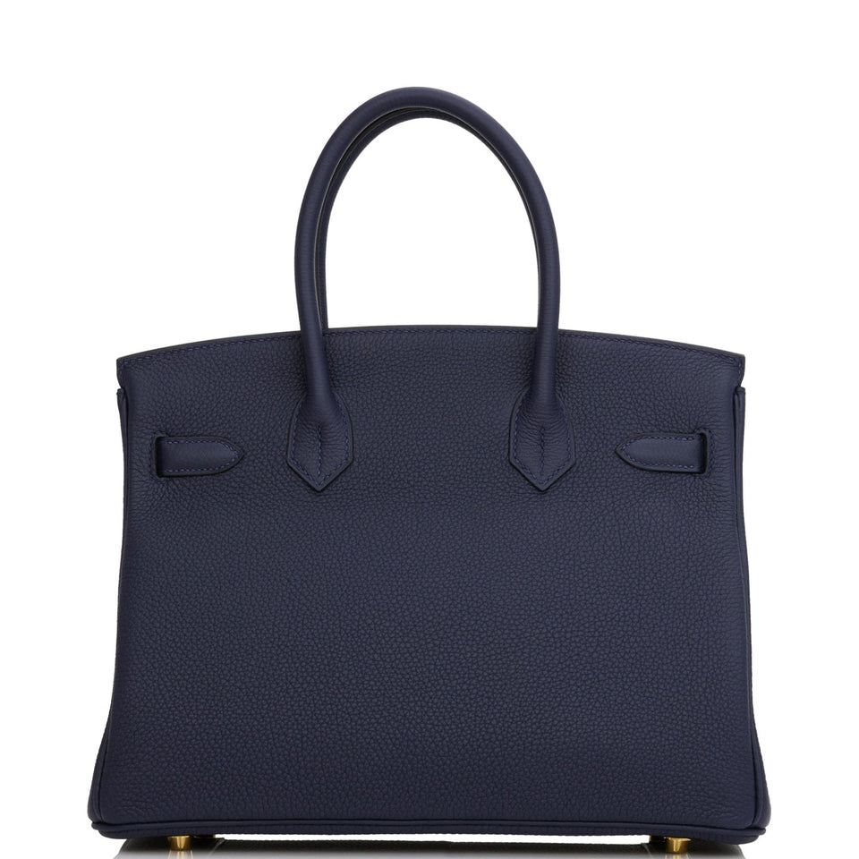 Hermes Birkin 30 Bleu Nuit Togo Gold Hardware