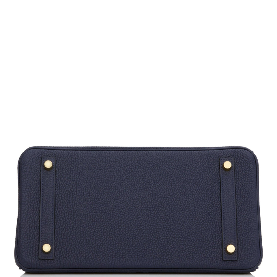Hermes Birkin 30 Bleu Nuit Togo Gold Hardware