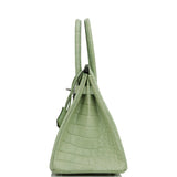 Hermes Birkin 30 Vert D'Eau Matte Alligator Palladium Hardware