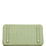 Hermes Birkin 30 Vert D'Eau Matte Alligator Palladium Hardware