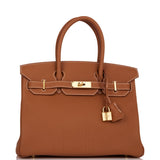 Hermes Birkin 30 Gold Togo Gold Hardware