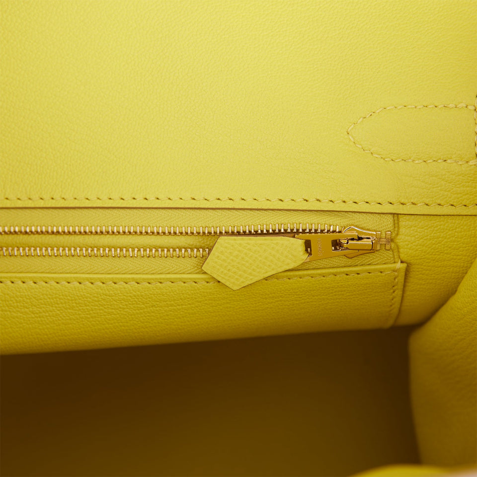 Hermes Birkin 30 Lime Epsom Gold Hardware
