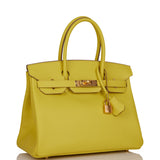 Hermes Birkin 30 Lime Epsom Gold Hardware