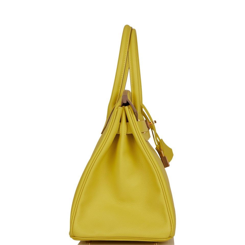 Hermes Birkin 30 Lime Epsom Gold Hardware