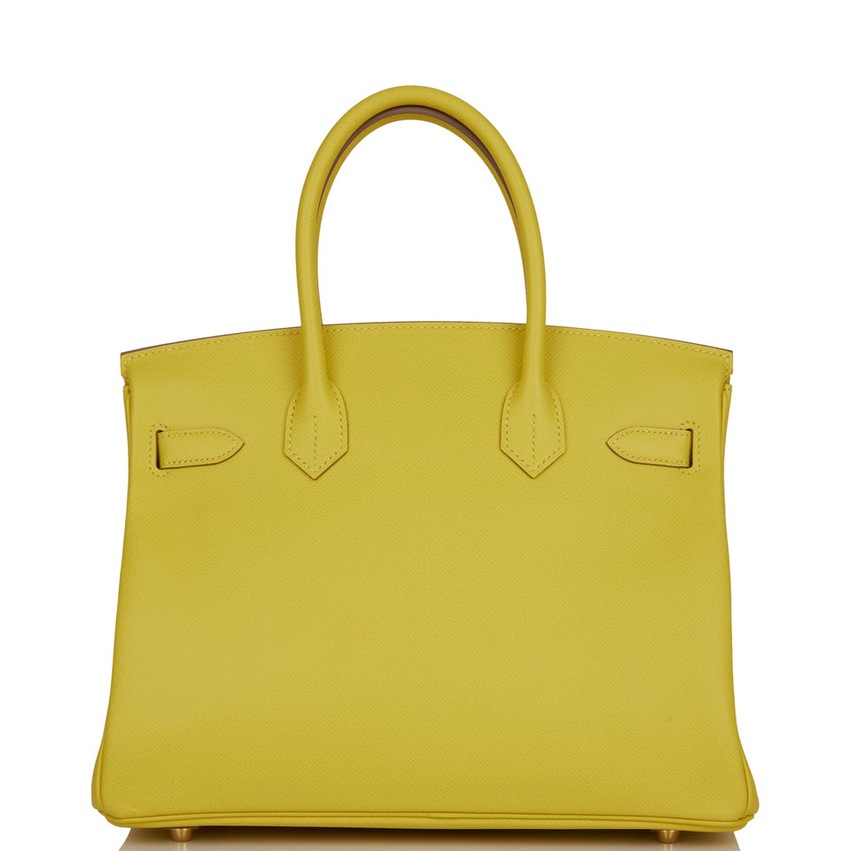 Hermes Birkin 30 Lime Epsom Gold Hardware