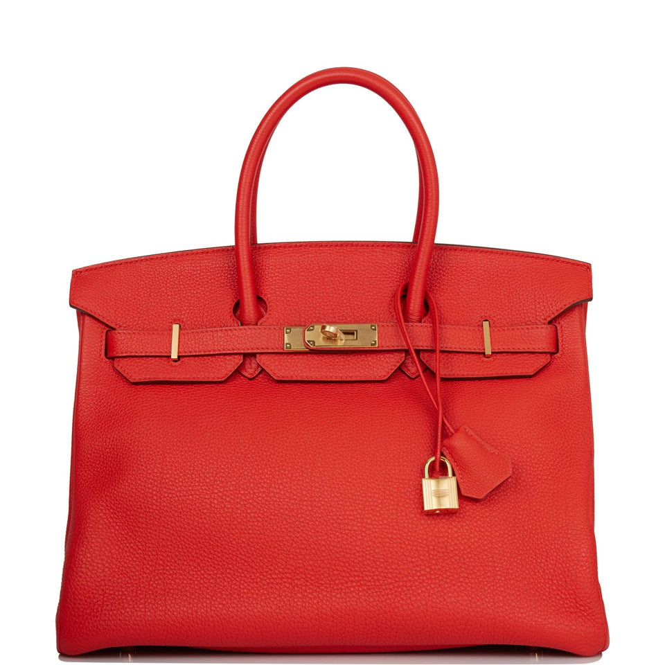 Hermes Birkin 35 Capucine Togo Gold Hardware