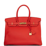 Hermes Birkin 35 Capucine Togo Gold Hardware
