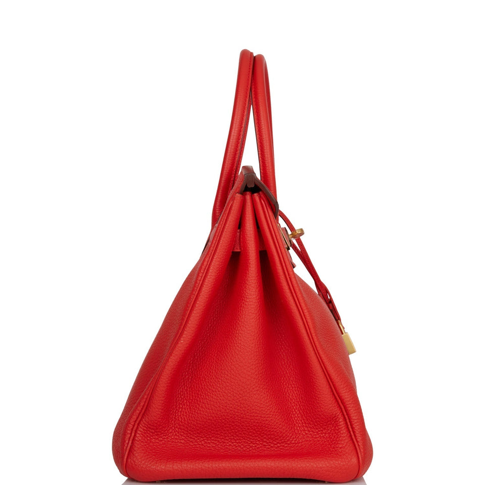 Hermes Birkin 35 Capucine Togo Gold Hardware