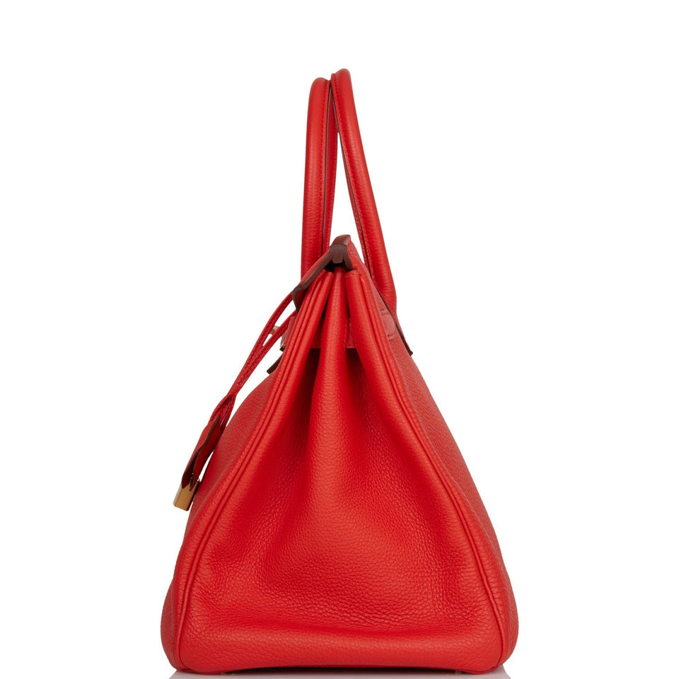 Hermes Birkin 35 Capucine Togo Gold Hardware