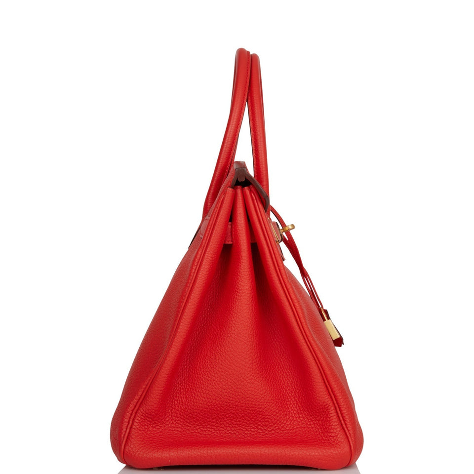 Hermes Birkin 35 Capucine Togo Gold Hardware