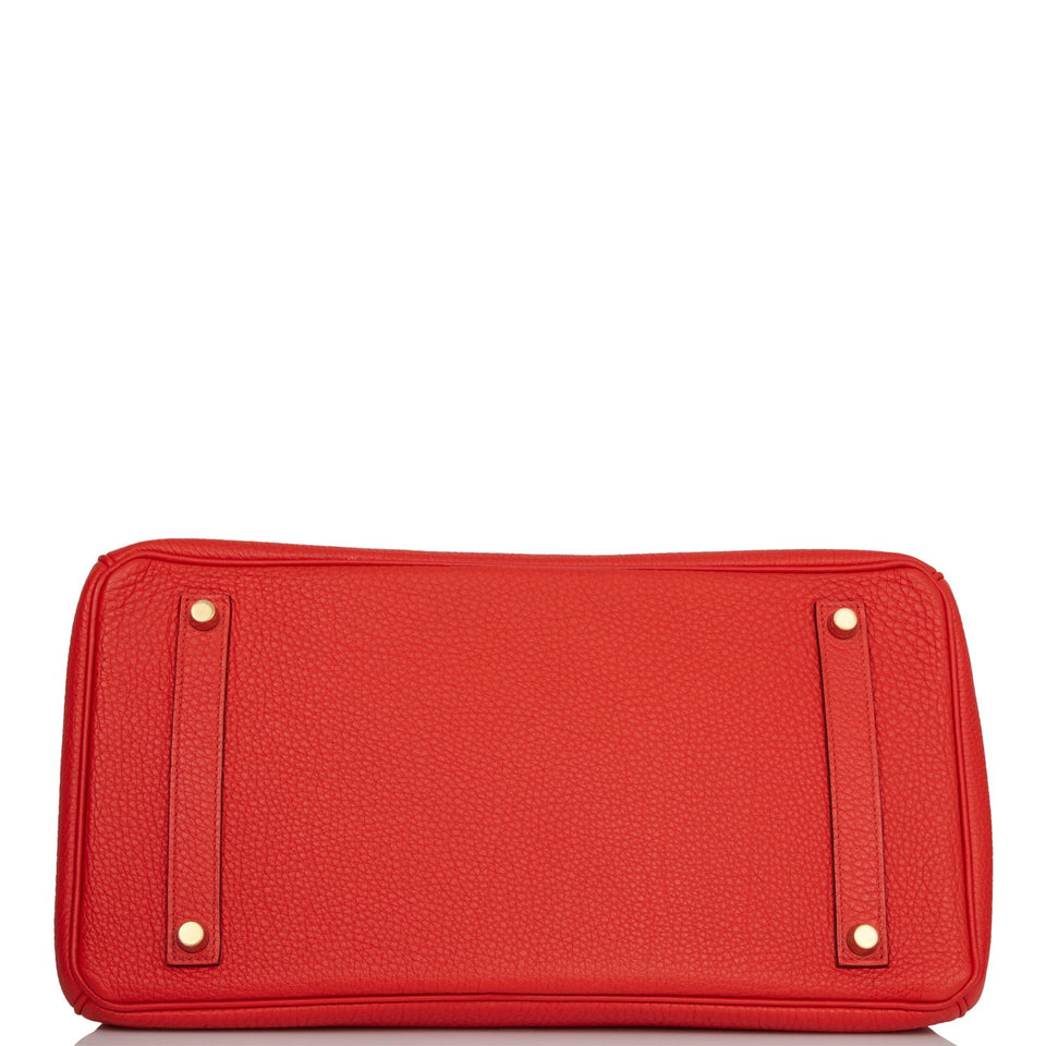 Hermes Birkin 35 Capucine Togo Gold Hardware