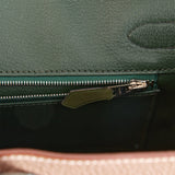 Hermes Special Order (HSS) Birkin 30 Etoupe and Vert Fonce Togo Brushed Palladium Hardware