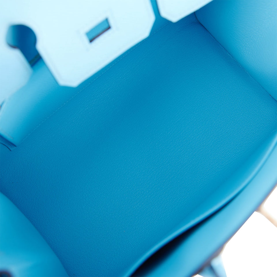 Hermes Birkin Sellier 25 Celeste Epsom Gold Hardware