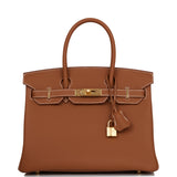 Hermes Birkin 30 Gold Togo Gold Hardware