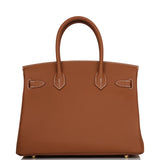 Hermes Birkin 30 Gold Togo Gold Hardware