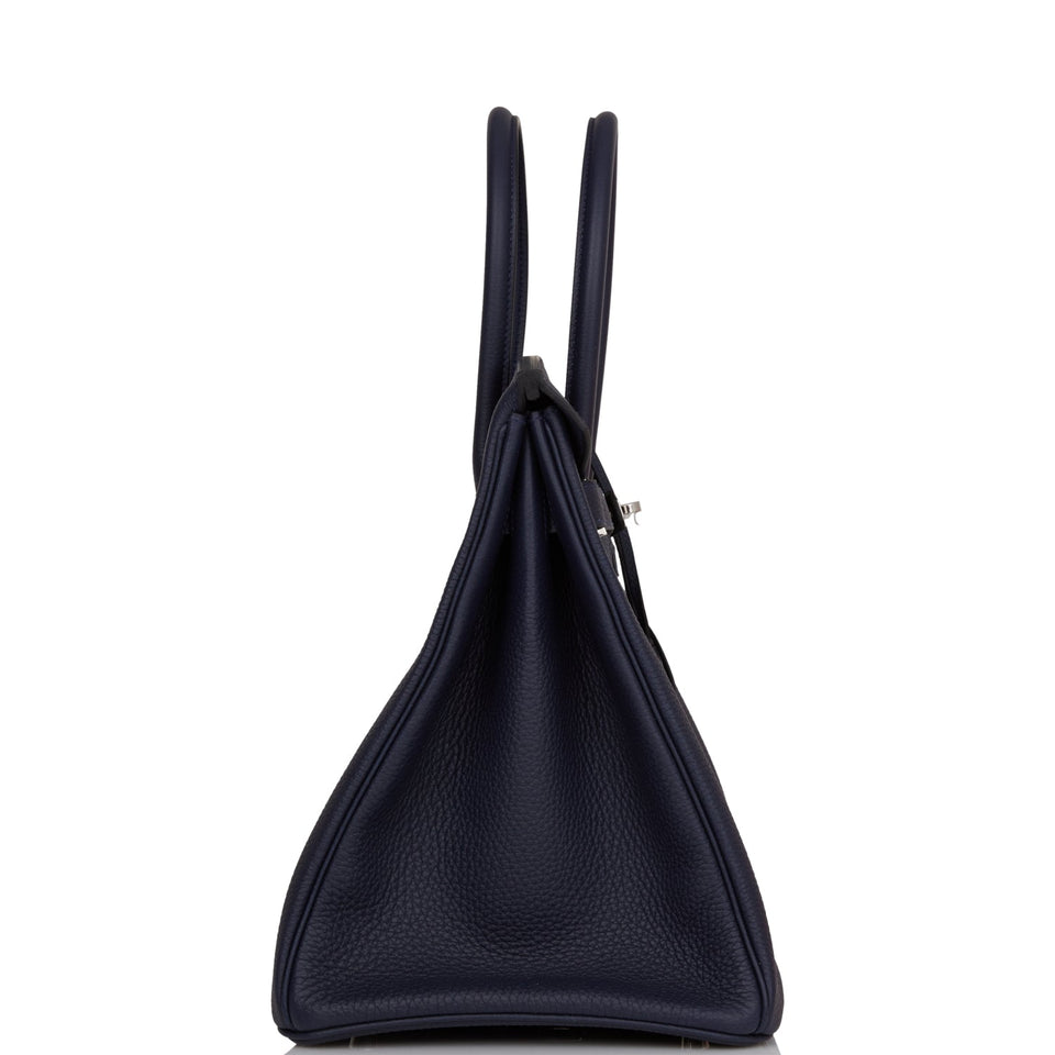 Hermes Birkin 35 Bleu Nuit Togo Palladium Hardware