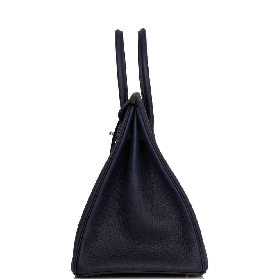 Hermes Birkin 35 Bleu Nuit Togo Palladium Hardware
