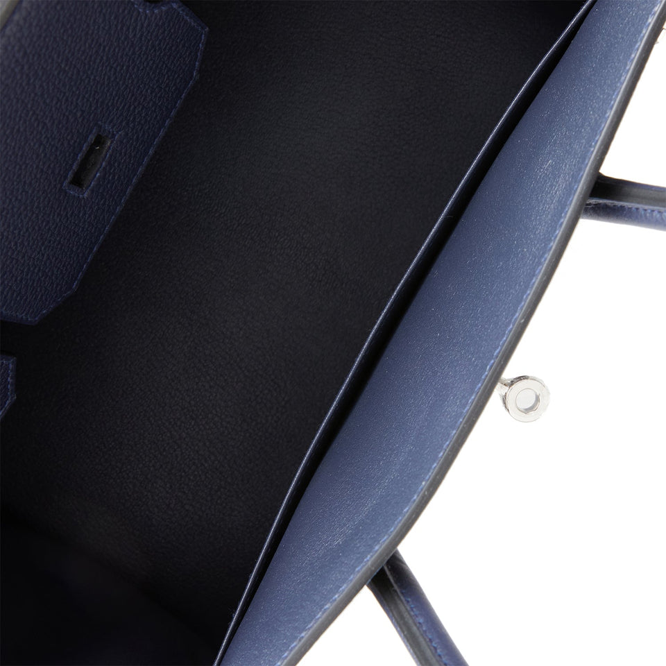 Hermes Birkin 35 Bleu Nuit Togo Palladium Hardware