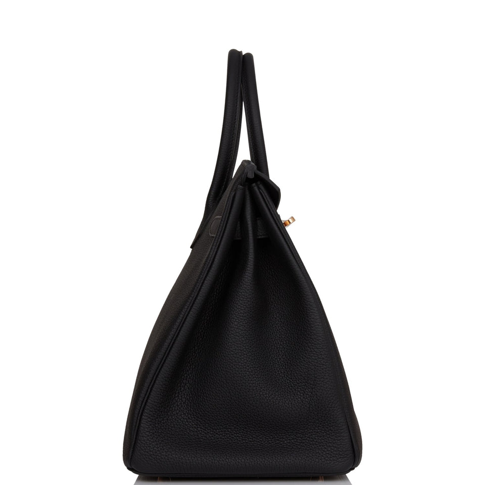 Hermes Birkin 35 Black Togo Rose Gold Hardware