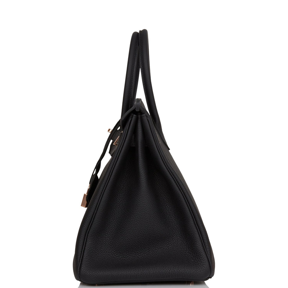 Hermes Birkin 35 Black Togo Rose Gold Hardware